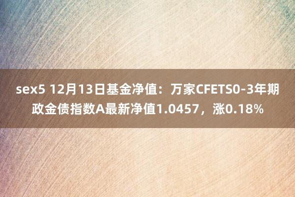 sex5 12月13日基金净值：万家CFETS0-3年期政金债指数A最新净值1.0457，涨0.18%