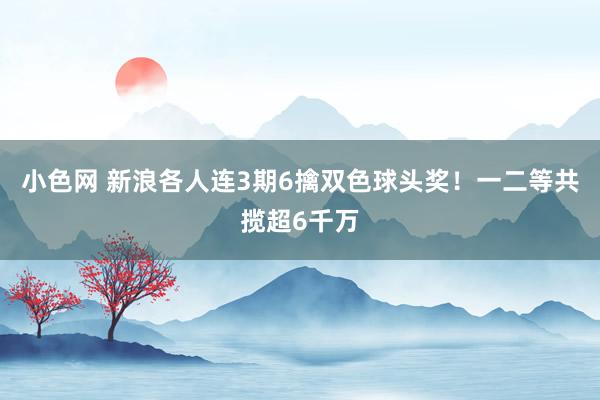 小色网 新浪各人连3期6擒双色球头奖！一二等共揽超6千万